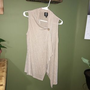 Button front vest cardigan
